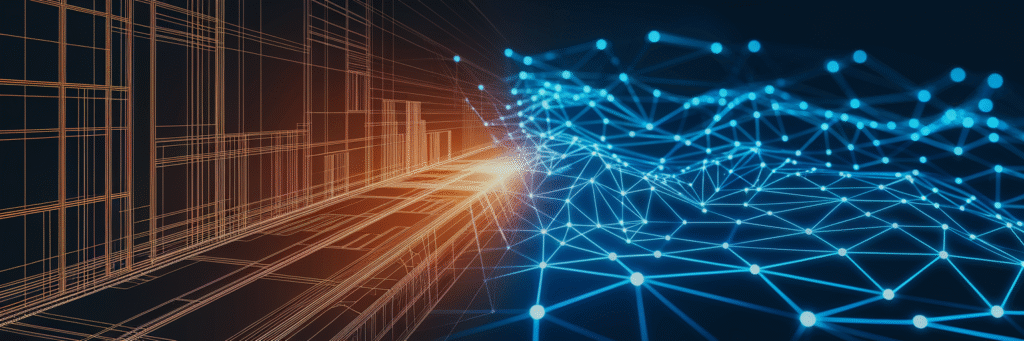 Abstract visual of real estate automation