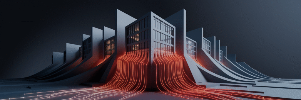 Abstract art of AI and real estate