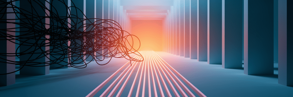 Abstract visual of clarifying financial data.